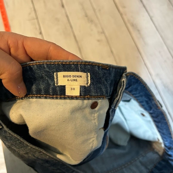 NWOT Madewell Rigid Denim A-Line Skirt Size 30 - Picture 4 of 9
